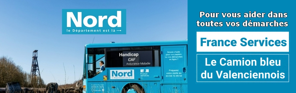 Bandeau camion bleu France Services