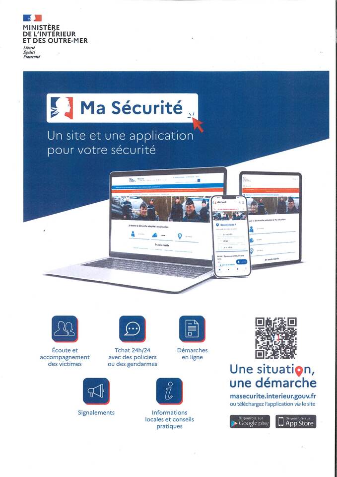 Affiche application ma Sécurité