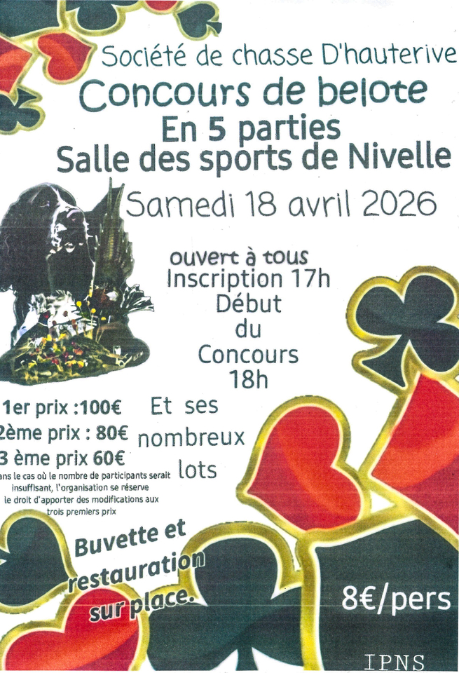 Affiche Concours Belote