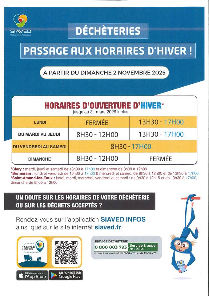 Affiche_Horaires_Hiver_Déchèteries