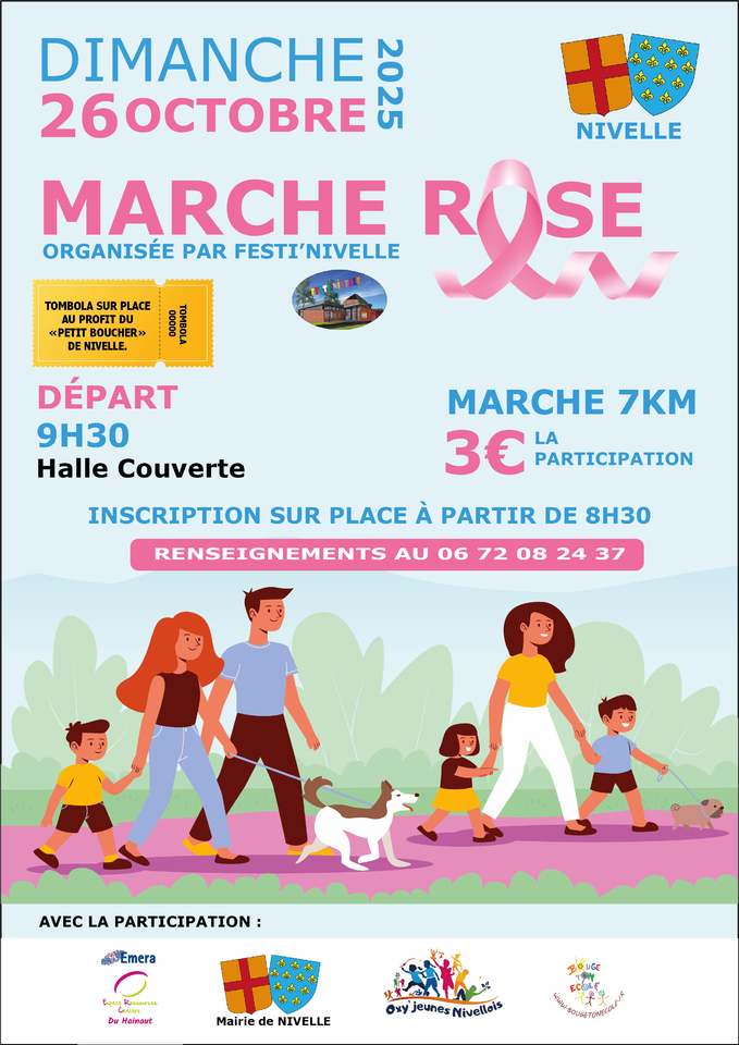Affiche Marche Rose Festi Nivelle