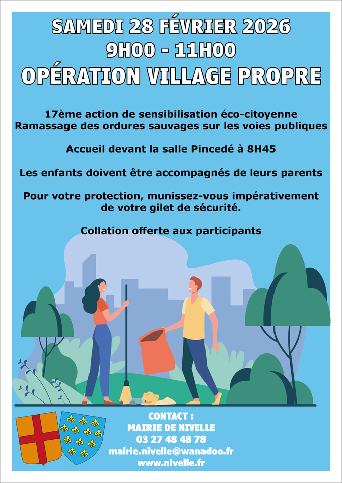 Affiche Opération Village Propre