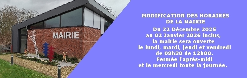 Bandeau Horaire de Noël 2025