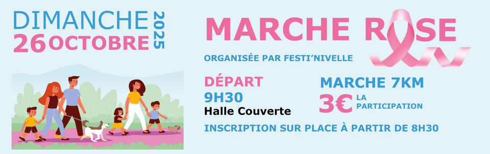 Bandeau Marche Rose Festi'Nivelle