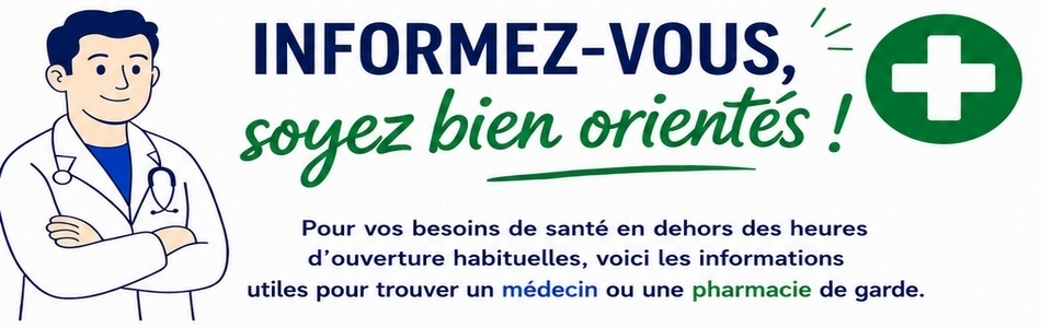Bandeau Médecin et Pharmacie de Garde