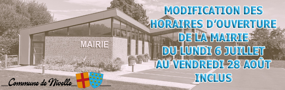 Bandeau Modification Horaires Été 2026