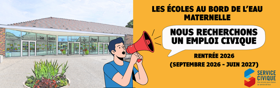 Bandeau Recherche Service Civique École Maternelle