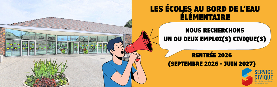 Bandeau Recherche Service Civique École Élémentaire