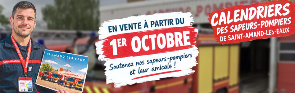 Bandeau Vente Calendriers des Sapeurs-Pompiers