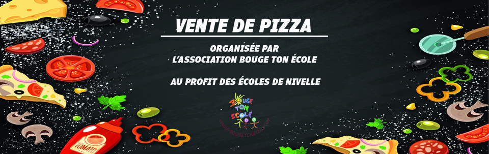 Bandeau Vente de Pizza Bouge Ton École